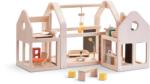 Plan Toys Casuta din lemn pentru papusi portabila - cu mobilier inclus - Plan Toys Casuta papusi