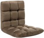 vidaXL Scaun de podea pliabil, gri taupe, microfibră (325253)