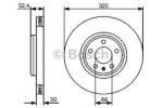 Bosch Disc frana AUDI A4 (8K2, B8) (2007 - 2015) BOSCH 0 986 479 468