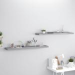 vidaXL Rafturi de perete suspendate, 2 buc. , gri, 120x23, 5x3, 8 cm, MDF (323863) Raft