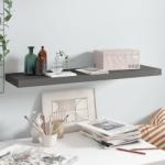 vidaXL Raft de perete suspendat, gri extralucios, 90x23, 5x3, 8 cm, MDF (323796) Raft