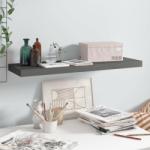 vidaXL Raft de perete suspendat, gri extralucios, 80x23, 5x3, 8 cm, MDF (323793) Raft