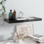 vidaXL Raft perete suspendat, negru extralucios, 60x23, 5x3, 8 cm, MDF (323769) Raft