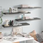 vidaXL Rafturi de perete, 4 buc. , gri extralucios, 90x23, 5x3, 8 cm, MDF (323798) Raft