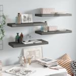 vidaXL Rafturi de perete, 4 buc. , gri extralucios, 60x23, 5x3, 8 cm, MDF (323792) Raft