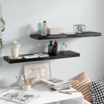 vidaXL Rafturi de perete, 2 buc. , negru extralucios 90x23, 5x3, 8 cm MDF (323776) Raft