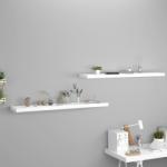 vidaXL Rafturi de perete suspendate, 2 buc. , alb, 120x23, 5x3, 8 cm, MDF (323821) Raft