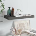 vidaXL Raft de perete suspendat, gri extralucios, 50x23x3, 8 cm, MDF (323787) Raft