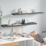 vidaXL Rafturi de perete, 2 buc. , gri extralucios, 120x23, 5x3, 8 cm MDF (323800) Raft