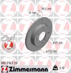ZIMMERMANN Disc frana ZIMMERMANN COAT Z 380.2167. 20 (380.2167.20)