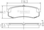 NIPPARTS set placute frana, frana disc NIPPARTS J3612010 (J3612010)