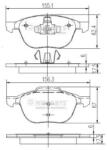 NIPPARTS set placute frana, frana disc NIPPARTS J3603063 (J3603063)
