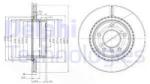 DELPHI Disc frana DELPHI BG3901C - automobilus