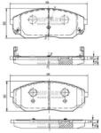 NIPPARTS set placute frana, frana disc NIPPARTS J3600318 (J3600318)