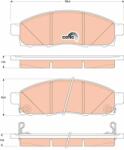 TRW set placute frana, frana disc TRW COTEC GDB3502 (GDB3502)