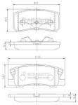 NIPPARTS set placute frana, frana disc NIPPARTS J3615010 (J3615010)