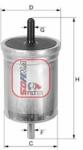 SOFIMA filtru combustibil SOFIMA S 1514 B (S 1514 B) - automobilus