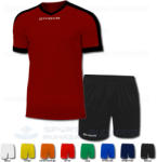 GIVOVA REVOLUTION & ONE SET futball mez + nadrág SZETT - burgundivörös-fekete