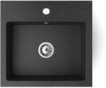  Gránit mosogató NERO Uno + szifon (fekete)