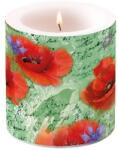 Ambiente Átvilágítós gyertya 8x7, 5cm - Painted Poppies