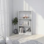 vidaXL Bibliotecă cu 3 rafturi, alb, 60x24x109 cm, lemn compozit (800864) Biblioteca