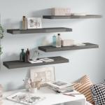 vidaXL Rafturi de perete, 4 buc. , gri extralucios, 80x23, 5x3, 8 cm, MDF (323795) Raft
