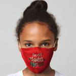  Ünnepi szájmaszk - Piros, gyerek méret