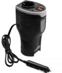 Technaxx Szivargyújtós inverter pohártartóba rakható, trapéz jelű 12V/DC 200 W, Technaxx TE13 (4645)