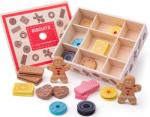 Bigjigs Toys Дървен комплект Bigjigs - Бисквитки в кутия (BJ470) - ozone
