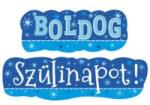  Boldog Szülinapot! Kék Fiús Banner - 148 cm x 27 cm