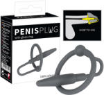 You2Toys Penisplug - szilikon makkgyűrű kúpos dilátorral (szürke) - shop