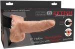 Pipedream Fetish Strap-On 6 - felcsatolható, üreges vibrátor (natúr) - shop