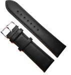 Fleurus Curea Ceas Fleurus France - Piele Naturală Neagră, Textură Fină (8mm - 24mm) (2FR)