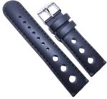  Curea de ceas din Silicon - Culoare Neagra, Model cu Gaurele - 20mm, 22mm (4S99)