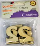  Fa betű és szám natúr 3, 5 cm magas 8db/csomag 2-es