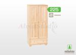 Möbelstar 225 - 2 ajtós 1 fiókos natúr fenyő szekrény (válaszfalas) - matrac-vilag