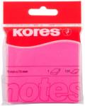 Kores Notes adeziv 75x75 roz neon