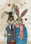 Bug Art Felicitare Rabbit Couple