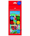 Faber-Castell Acuarele 12 culori 24 mm + pensula