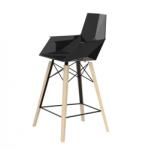VONDOM Set 4 scaune de bar cu brate de interior design modern premium FAZ CHAIR counter lemn 54304 (54304 VD)