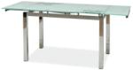 Wipmeble GD 017 bővíthető asztal /Fehér üveglap virágmintával - sprintbutor