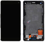 Sony Xperia Z3 Compact D5803 - LCD Kijelző + Érintőüveg + Keret (Black) TFT, Black