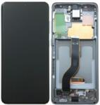 Samsung Galaxy S20 G980F - LCD Kijelző + Érintőüveg + Keret (Cosmic Gray) - GH82-22131A, GH82-22123A, GH82-31433A Genuine Service Pack, Cosmic Grey