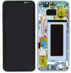 Samsung Galaxy S8 G950F - LCD Kijelző + Érintőüveg + Keret (Coral Blue) - GH97-20457D, GH97-20473D, GH97-20458D, GH97-20629D Genuine Service Pack, Coral Blue