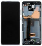 Samsung Galaxy S20 Ultra G988F - LCD Kijelző + Érintőüveg + Keret + Elapi Kamera (Cosmic Black) - GH82-22271A, GH82-22327A Genuine Service Pack, Cosmic Black