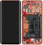 Huawei P30 Pro - LCD Kijelző + Érintőüveg + Keret + Akkumulátor (Amber Sunrise) - 02352PGK Genuine Service Pack, #N/A