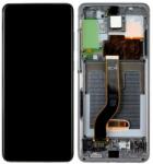 Samsung Galaxy S20 Plus G985F - LCD Kijelző + Érintőüveg + Keret (Cosmic Gray) - GH82-22134E, GH82-22145E Genuine Service Pack, Cosmic Grey