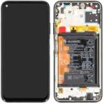 Huawei P40 lite - LCD Kijelző + Érintőüveg + Keret + Akkumulátor (Breathing Crystal) - 02353KFV Genuine Service Pack, Breathing Crystal