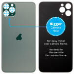Apple iPhone 11 Pro Max - Hátsó Ház Üveg Nagyobb Kamera Nyílással (Green), Green