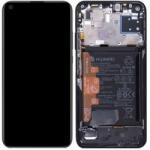 Huawei P40 lite - LCD Kijelző + Érintőüveg + Keret + Akkumulátor (Midnight Black) - 02353KFU Genuine Service Pack, Midnight Black